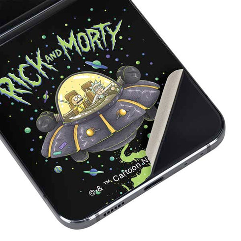 Adult Swim Rick and Morty Spaceship Galaxy Z Flip5 5G Skin